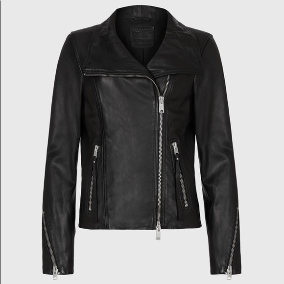ALLSAINTS ELLIS LEATHER BIKER JACKET - Picture 2 of 15